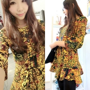 Printed Long Top