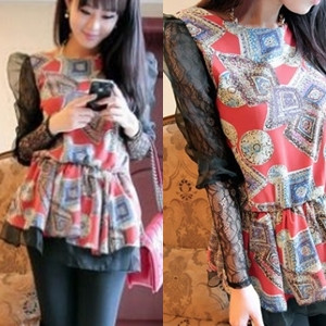 Printed Chiffon Top