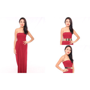 Smock Tube Maxi Dress