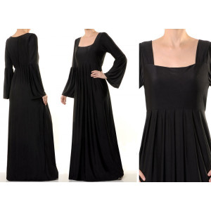 Empire Pleated Waist Extra Plus Maxi Dress