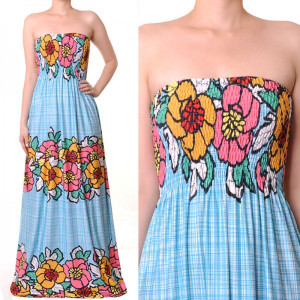 Smock Tube Maxi Dress