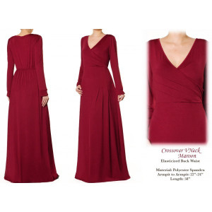 Crossover Vneck Plus Maxi Dress