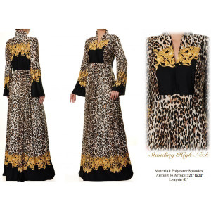 Mandarin Vneck Collar Plus Maxi Dress