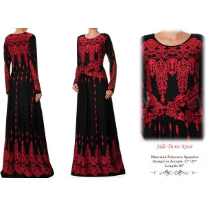 Side Twist Knot Plus Maxi Dress