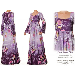 Empire Pleated Waist Extra Plus Maxi Dress