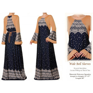 Wide Bell Sleeves Extra Plus Maxi Dress