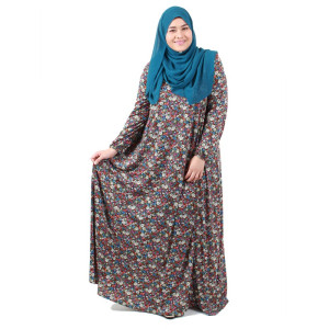 Floral Print Jubah Dress