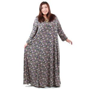 Floral Print Jubah Dress