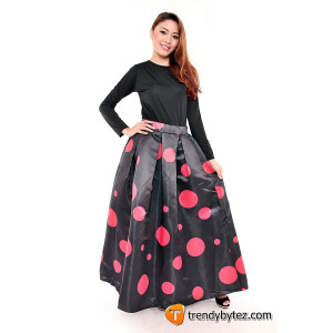 Red Dots Maxi Skirt