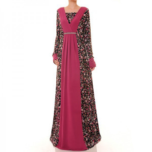 Vneck Diamente Plus Maxi Dress