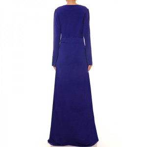 Pleated V Neckline Maxi Dress
