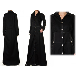 Front Button Plus Maxi Dress