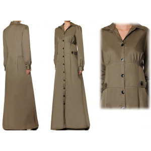 Front Button Plus Maxi Dress