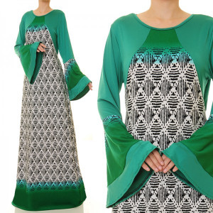 Wide Bell Sleeves Extra Plus Maxi Dress