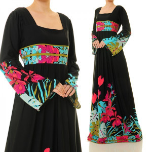 Empire Pleated Waist Plus Maxi Dress