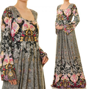 Empire Pleated Waist Plus Maxi Dress