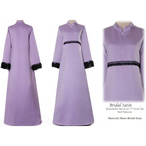Mandarin Collar Bridal Satin Dress