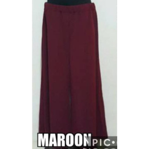 Plus Size Palazzo Pants - Maroon