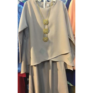 Girls Overlap Kurung Set
