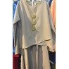 Girls Overlap Kurung Set