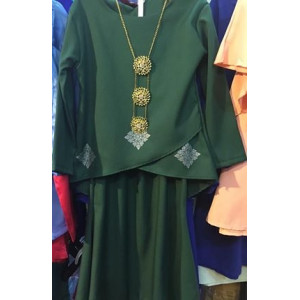 Girls Overlap Kurung Set